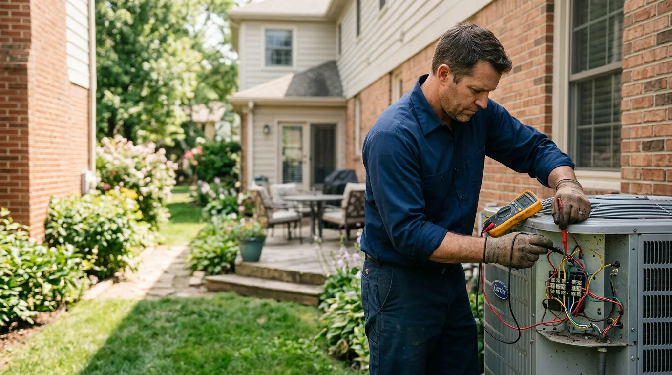 HVAC technician working near Viola, IL